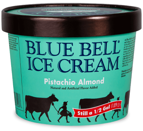 Blue Bell Gold Rim Homemade Vanilla Ice Cream Half Gallon, 64 fl oz