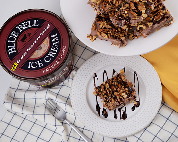 Chocolate Peanut Butter Overload Pretzel Bars Blue Bell Ice Cream