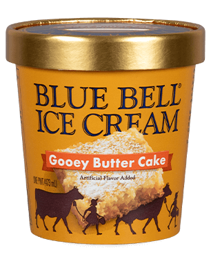 Blue Bell Gooey Butter Cake Ice Cream in pint