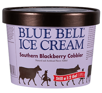 Blue Bell Southern Blackberry Cobbler Ice Cream in half gallon