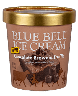 Blue Bell Chocolate Brownie Truffle Ice Cream in pint