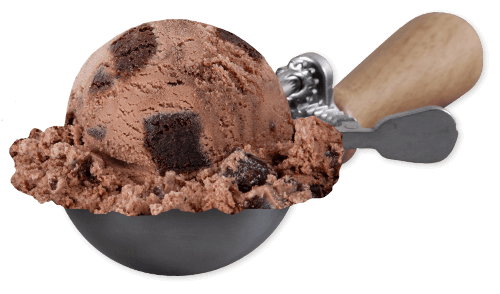 Scoop of Chocolate Brownie Truffle Ice Cream