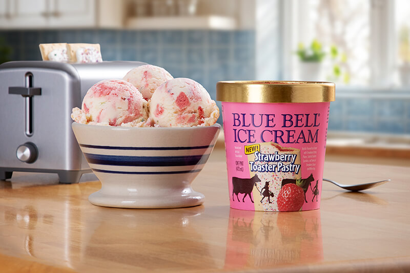 Blue Bell Strawberry Toaster Pastry in pint